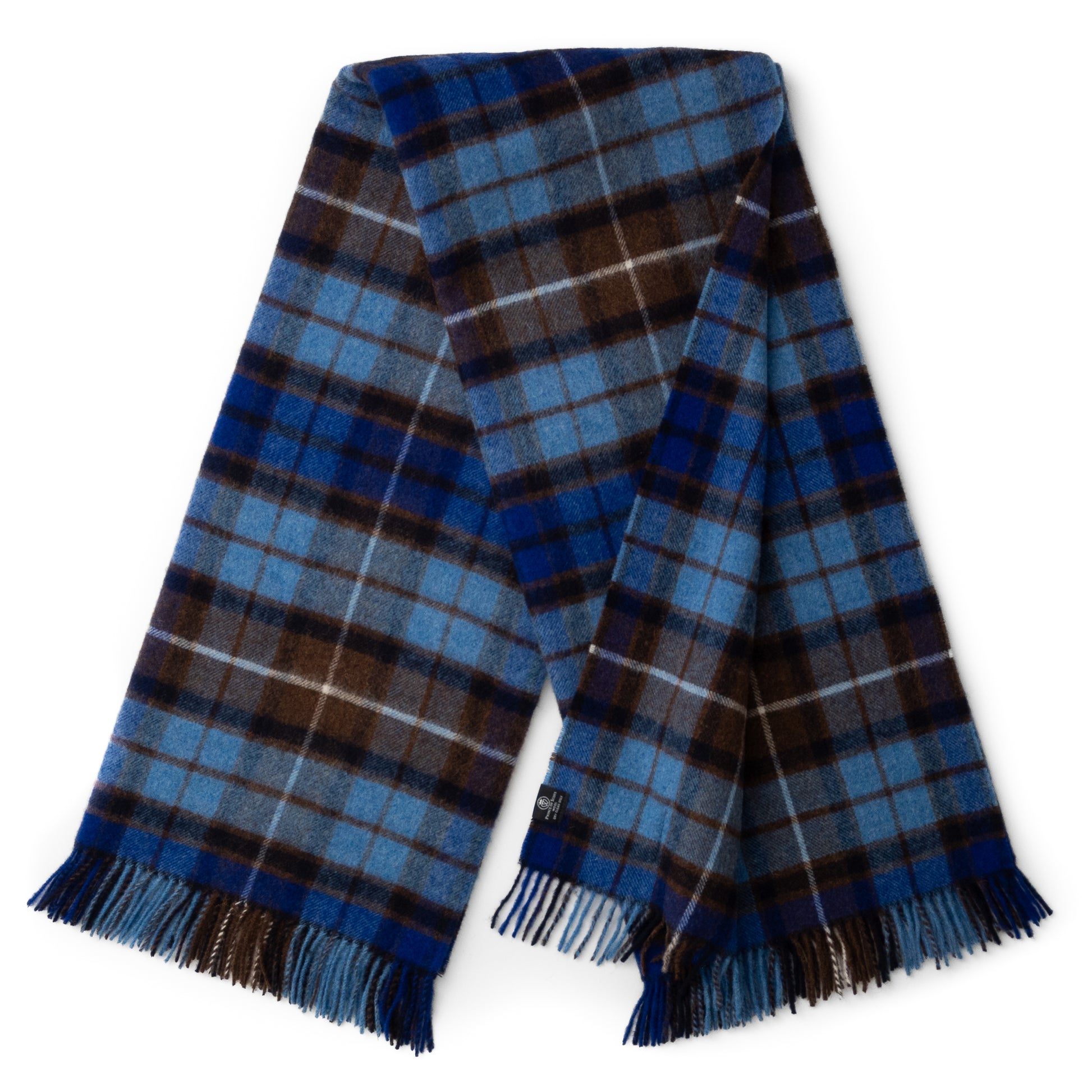 Highland Tweeds Shetland Lambswool Throw (Blue Buchanan)-Throws and Blankets-[bar code]-Prince of Scots