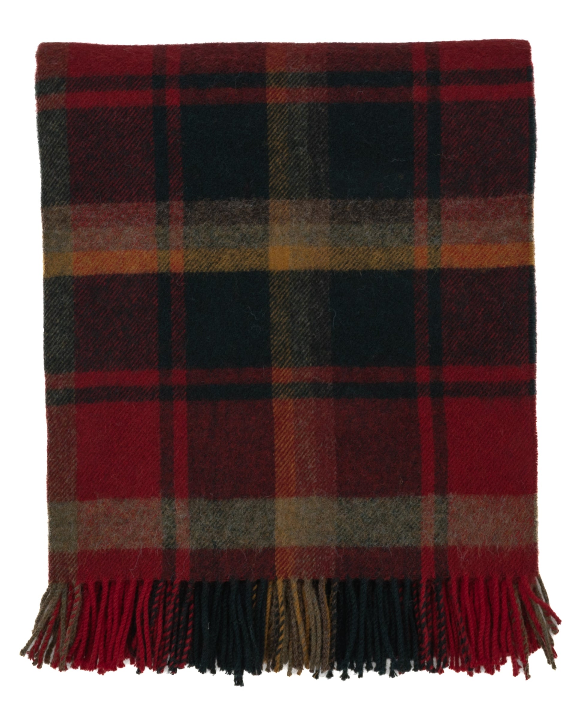 Highland Tweeds Shetland Lambswool Throw (Dark Maple)-Throws and Blankets-[bar code]-ShetlandDarkMaple-Prince of Scots