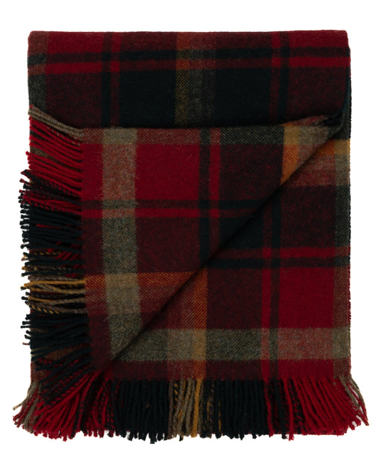 Highland Tweeds Shetland Lambswool Throw (Dark Maple)-Throws and Blankets-[bar code]-ShetlandDarkMaple-Prince of Scots