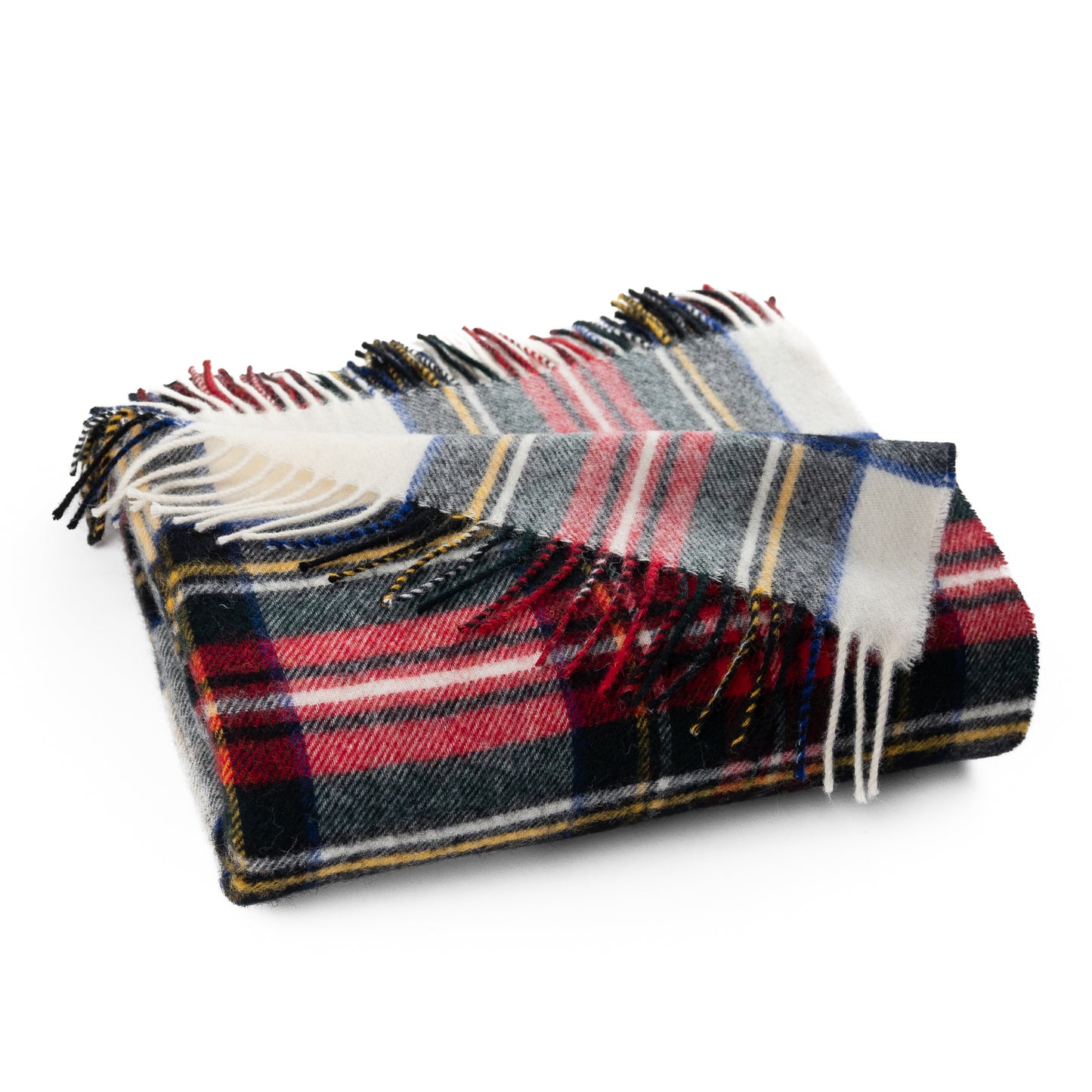 Highland Tweeds Shetland Lambswool Throw (Dress Stewart)-Throws and Blankets-[bar code]-Prince of Scots