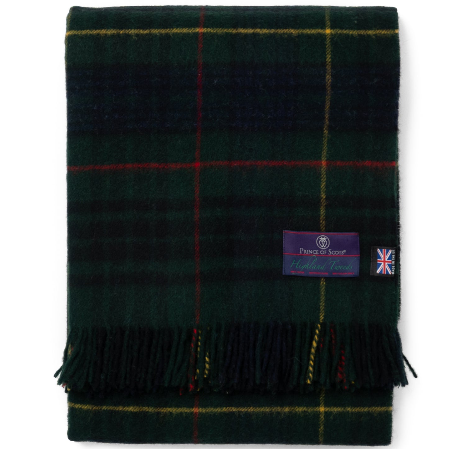 Highland Tweeds Shetland Lambswool Throw (Hunting Stewart)-Throws and Blankets-[bar code]-Prince of Scots