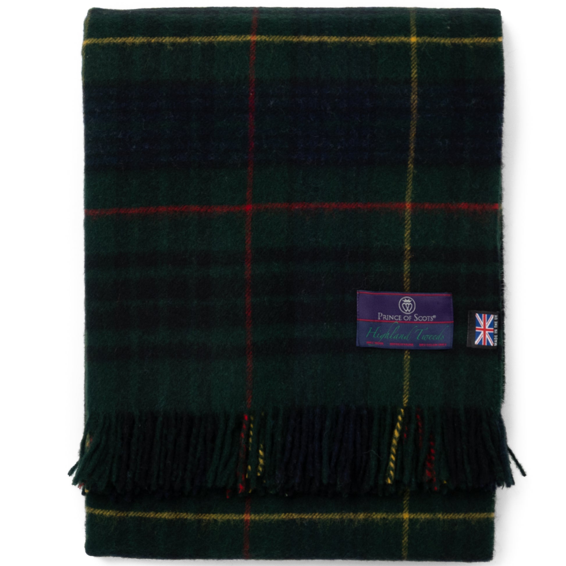 Highland Tweeds Shetland Lambswool Throw (Hunting Stewart)-Throws and Blankets-[bar code]-Prince of Scots