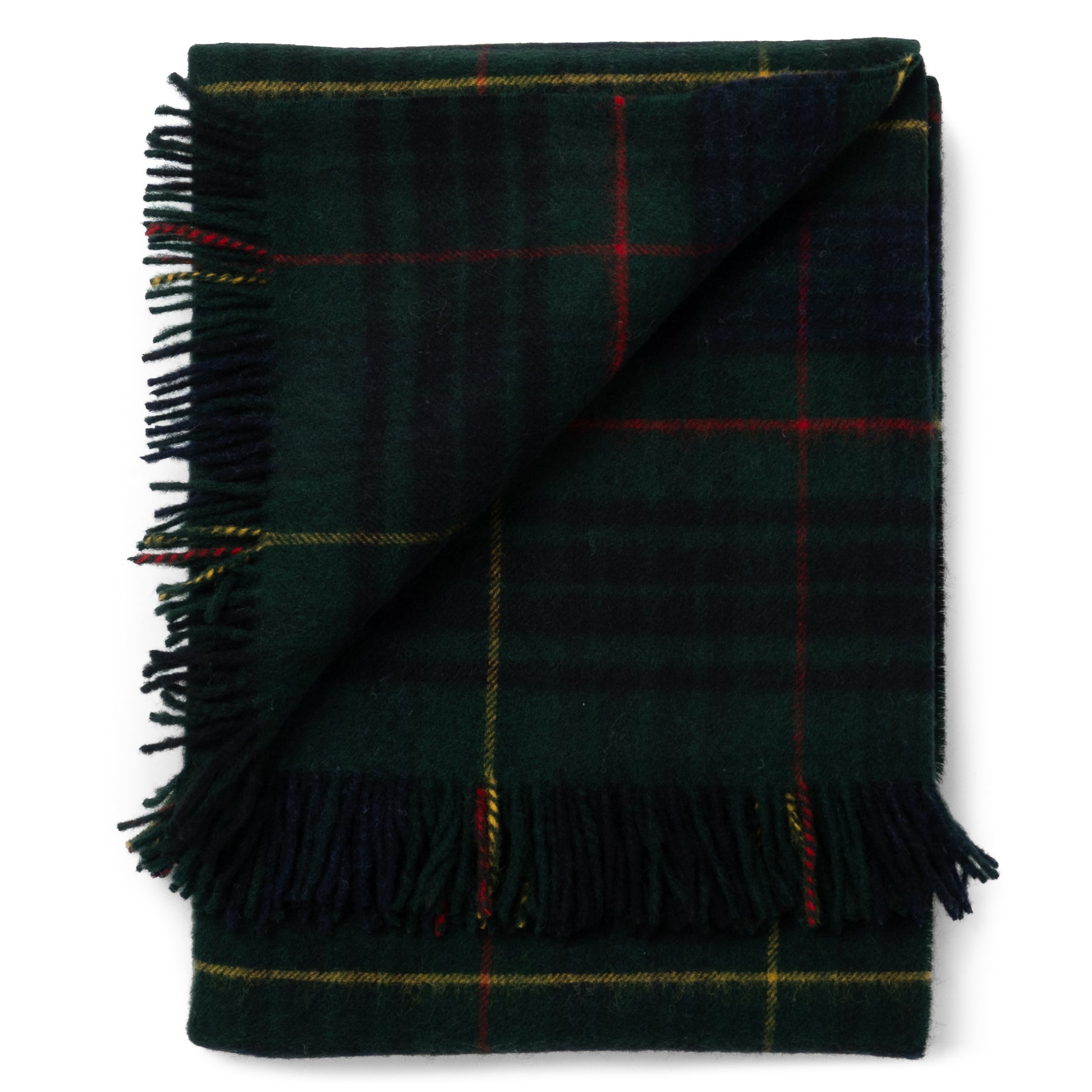 Highland Tweeds Shetland Lambswool Throw (Hunting Stewart)-Throws and Blankets-[bar code]-Prince of Scots