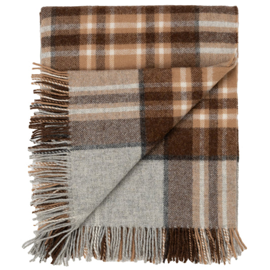 Highland Tweeds Shetland Lambswool Throw (McKellar)-Throws and Blankets-[bar code]-ShetlandMcKeller-Prince of Scots