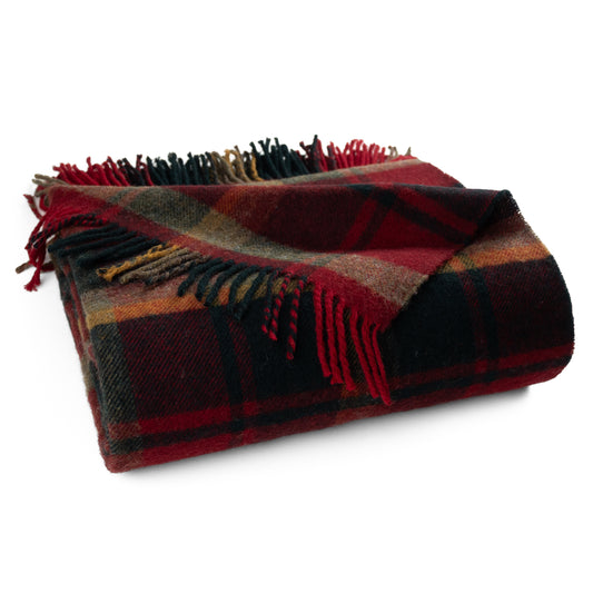 Highland Tweeds Shetland Lambswool Throw (Dark Maple)-Throws and Blankets-[bar code]-Prince of Scots