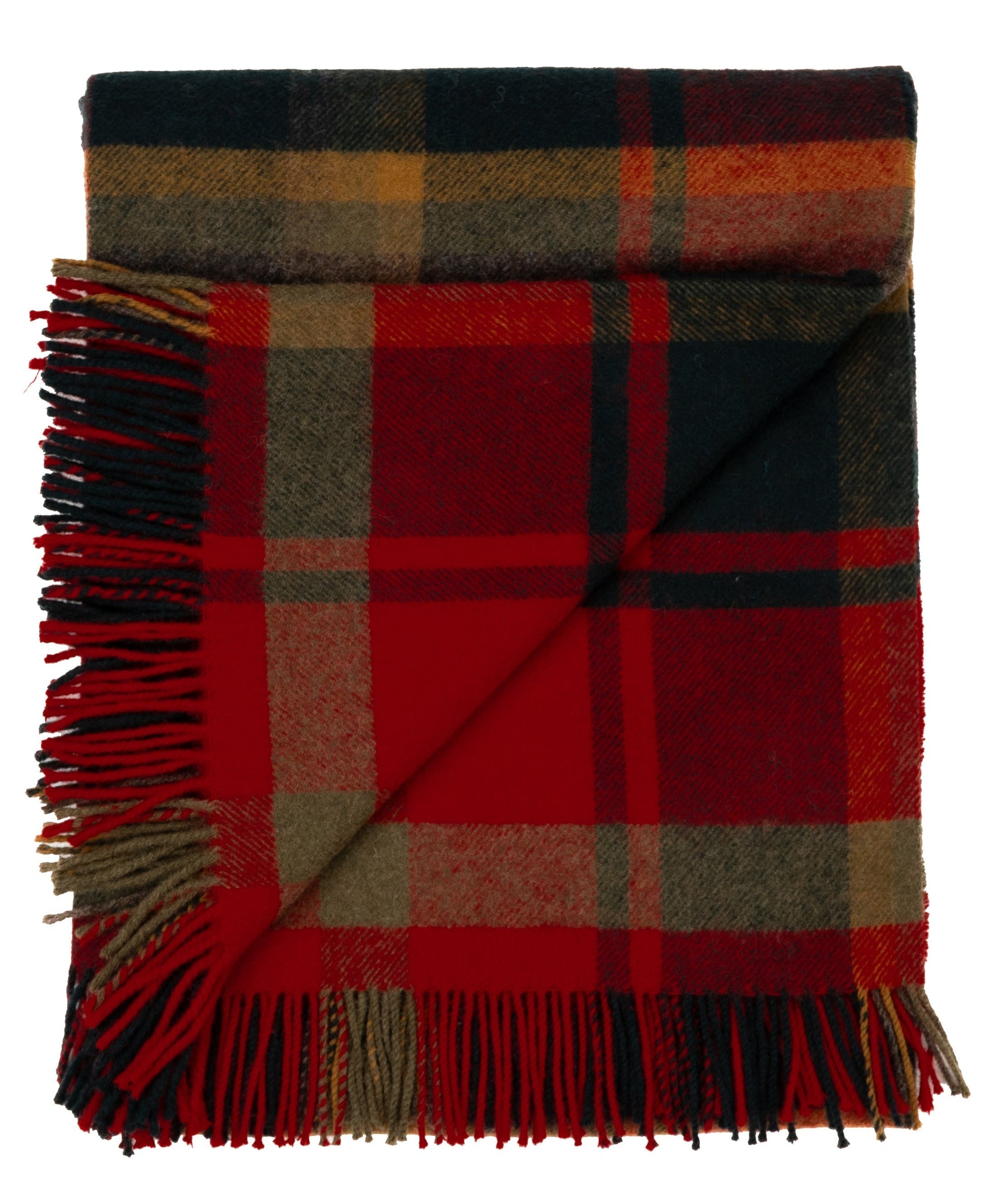 Highland Tweeds Shetland Lambswool Throw (Red Maple)-Throws and Blankets-[bar code]-ShetlandRedMaple-Prince of Scots