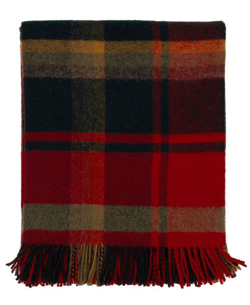 Highland Tweeds Shetland Lambswool Throw (Red Maple)-Throws and Blankets-[bar code]-ShetlandRedMaple-Prince of Scots