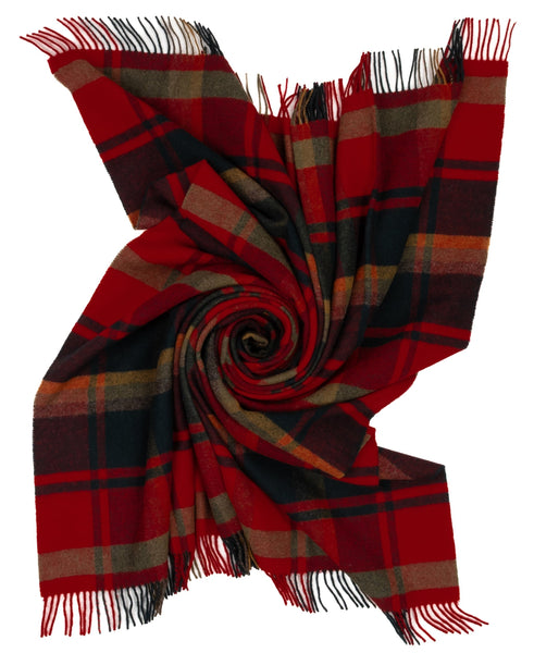 Highland Tweeds Shetland Lambswool Throw (Red Maple)-Throws and Blankets-[bar code]-ShetlandRedMaple-Prince of Scots