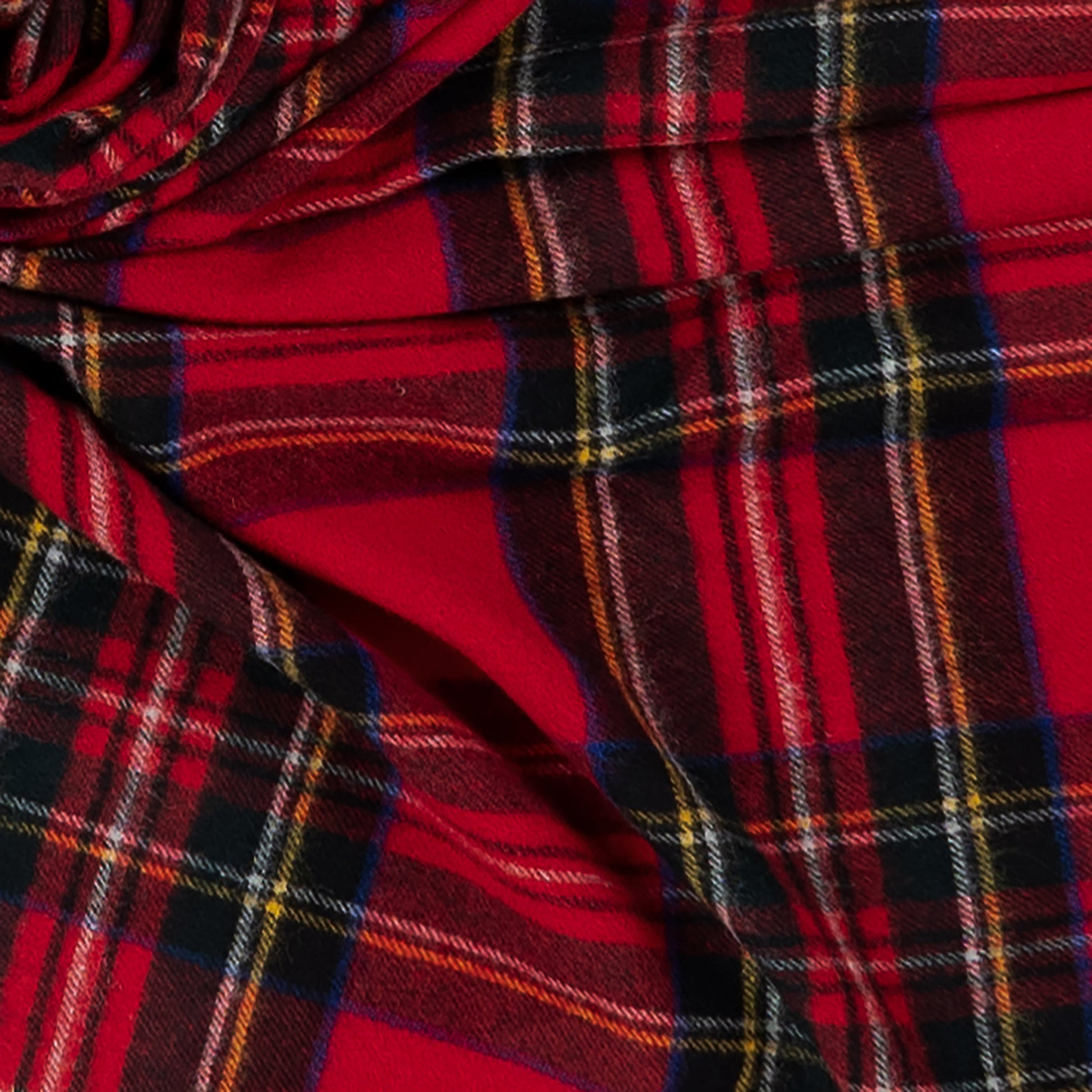 Highland Tweeds Shetland Lambswool Throw (Royal Stewart)-Throws and Blankets-[bar code]-ShetlandRoyal-Prince of Scots
