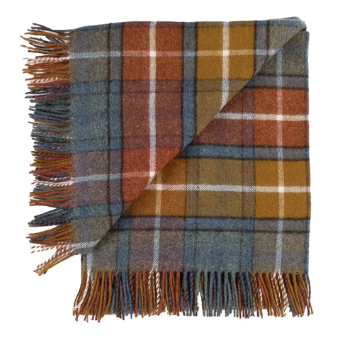 Highland Tweeds Pure New Wool Throw (Antique Buchanan)-Throws and Blankets-[bar code]-J4050028-010-Prince of Scots