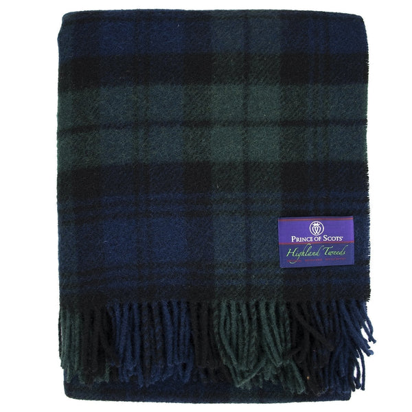 Prince of Scots Highland Tweed Pure New Wool Throw ~ Black Watch ~-Throws and Blankets-Prince of Scots-00810032750008-J4050028-009-Prince of Scots