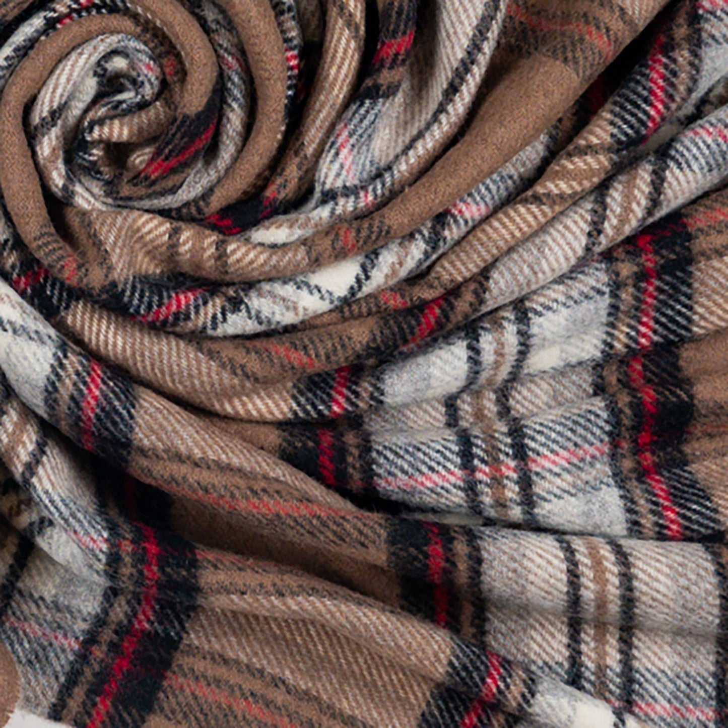 Prince of Scots Highland Tweed Pure New Wool Throw ~Camel Stewart ~-Throws and Blankets-634934462551-J4050028-003-Prince of Scots