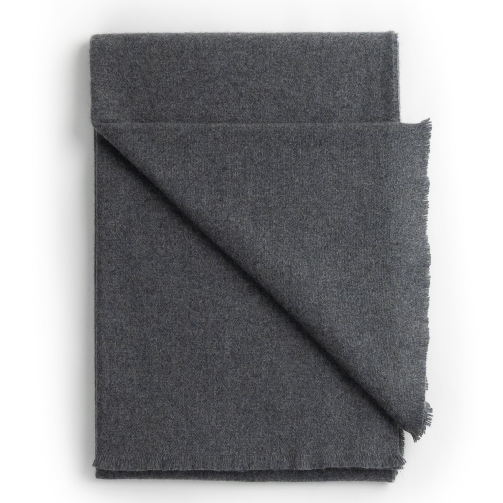 Luxury Cashmere Throw ~ Charcoal ~-Blankets-[bar code]-Prince of Scots