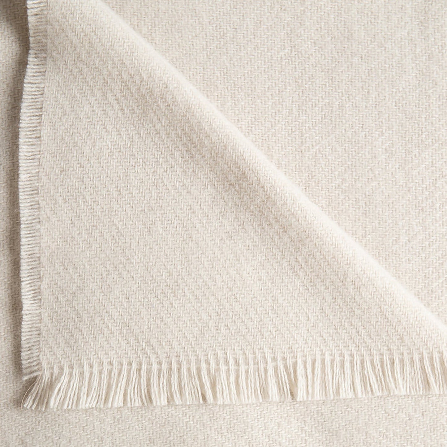 Luxury Cashmere Throw ~ Cream ~-Blankets-[bar code]-CashmereCream-Prince of Scots