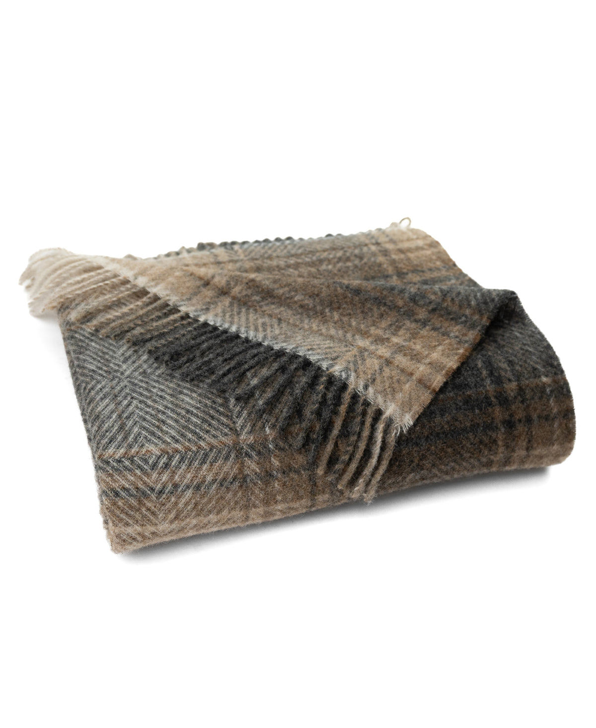 Highland Tweeds Shetland Lambswool Ombre Throw (Natural)-Throws and Blankets-[bar code]-Prince of Scots