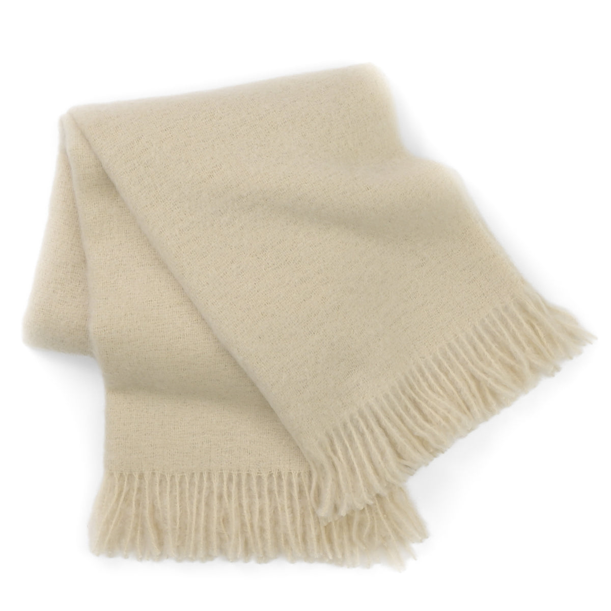 Southampton Home Luxury Mohair Throw ~ Ivory
