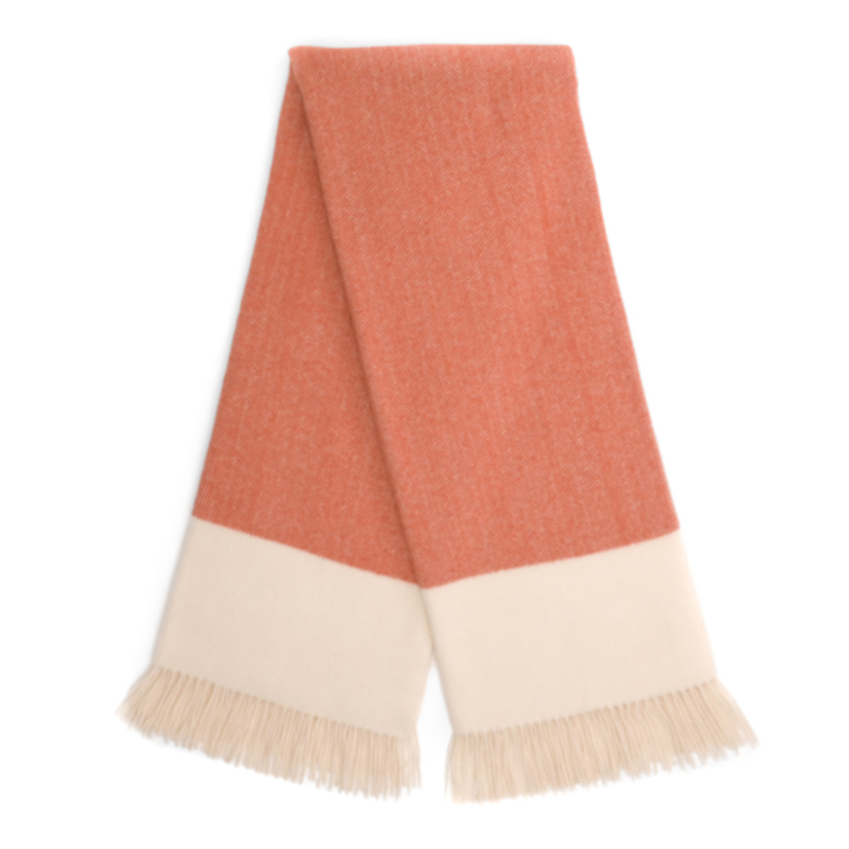 Southampton Home Portofino Herringbone Fine Australian Wool Throw ~ Terracotta
