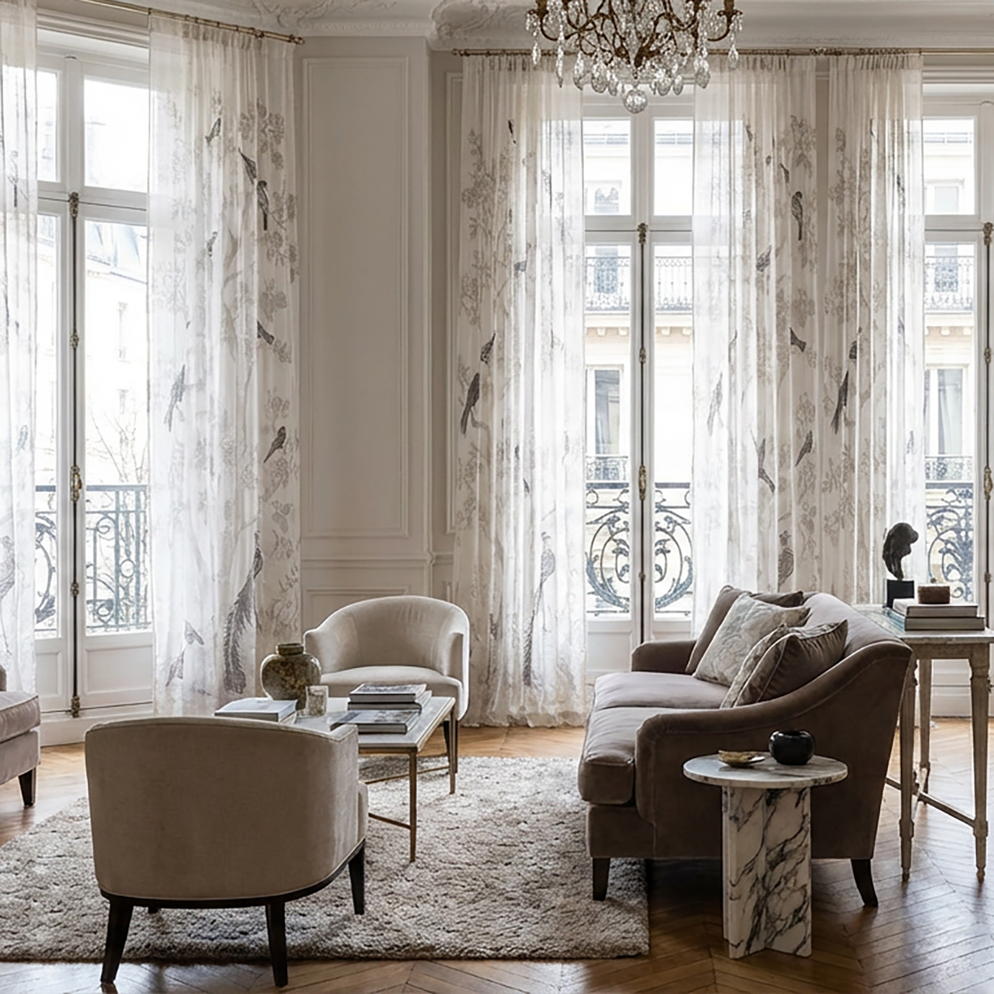 Premium Sheer Panels: The Paradiso Grey-Home Gifts-[bar code]-Prince of Scots