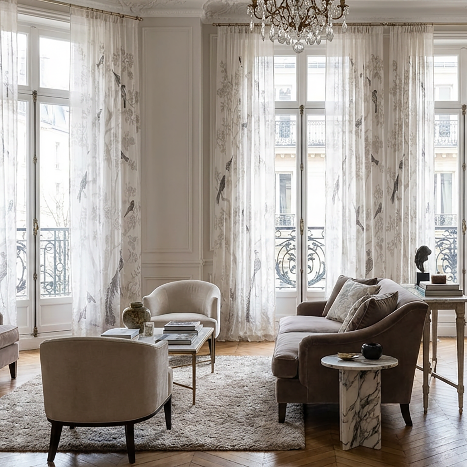 Premium Sheer Panels: The Paradiso Grey-Home Gifts-[bar code]-Prince of Scots