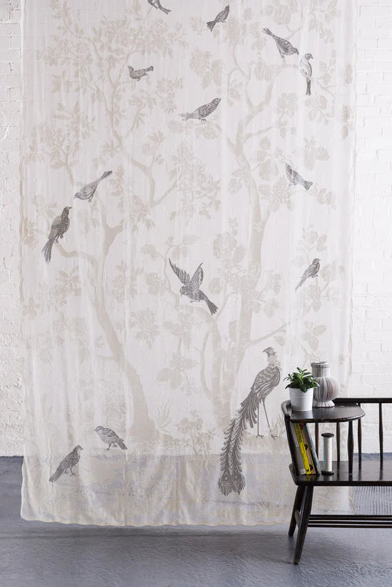 Premium Sheer Panels: The Paradiso Grey-Home Gifts-[bar code]-PARADISOGrey-10353-69X98-Prince of Scots