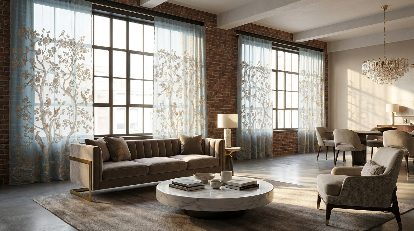 Premium Sheer Panels: The Paradiso-Home Gifts-[bar code]-Prince of Scots