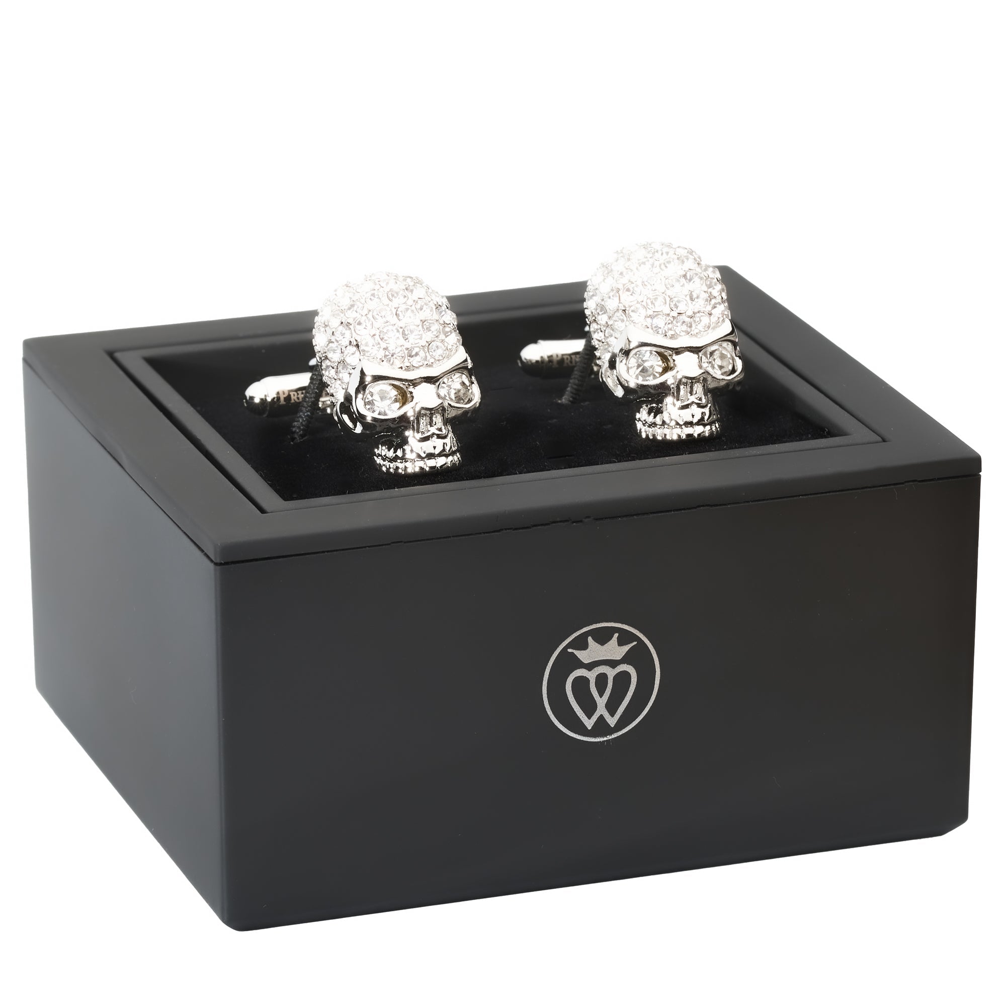 Prince of Scots Crystal Skull Cufflinks – Gothic Luxury with Faceted A