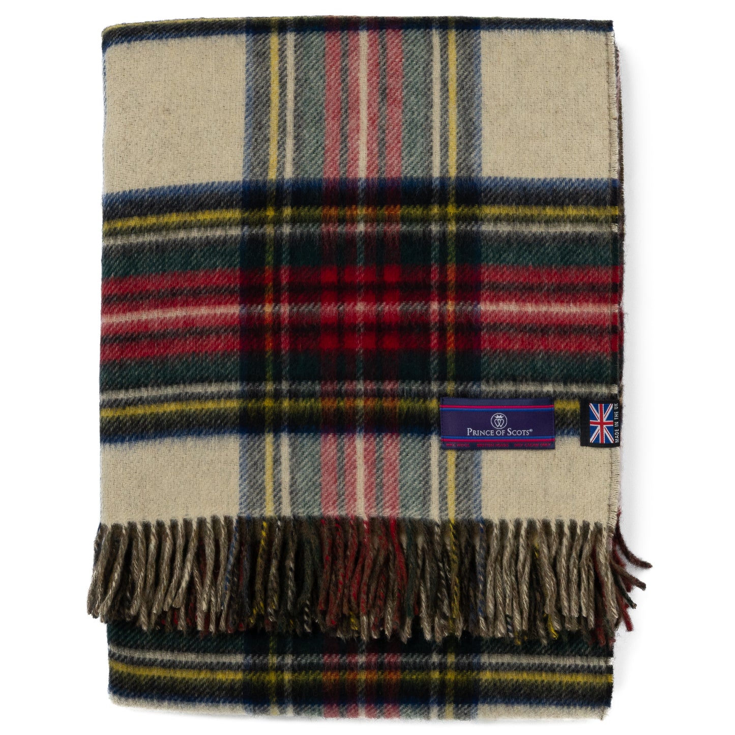 Prince of Scots Double Merino (Antiqued Dress Stewart)-Throws and Blankets-[bar code]-Prince of Scots