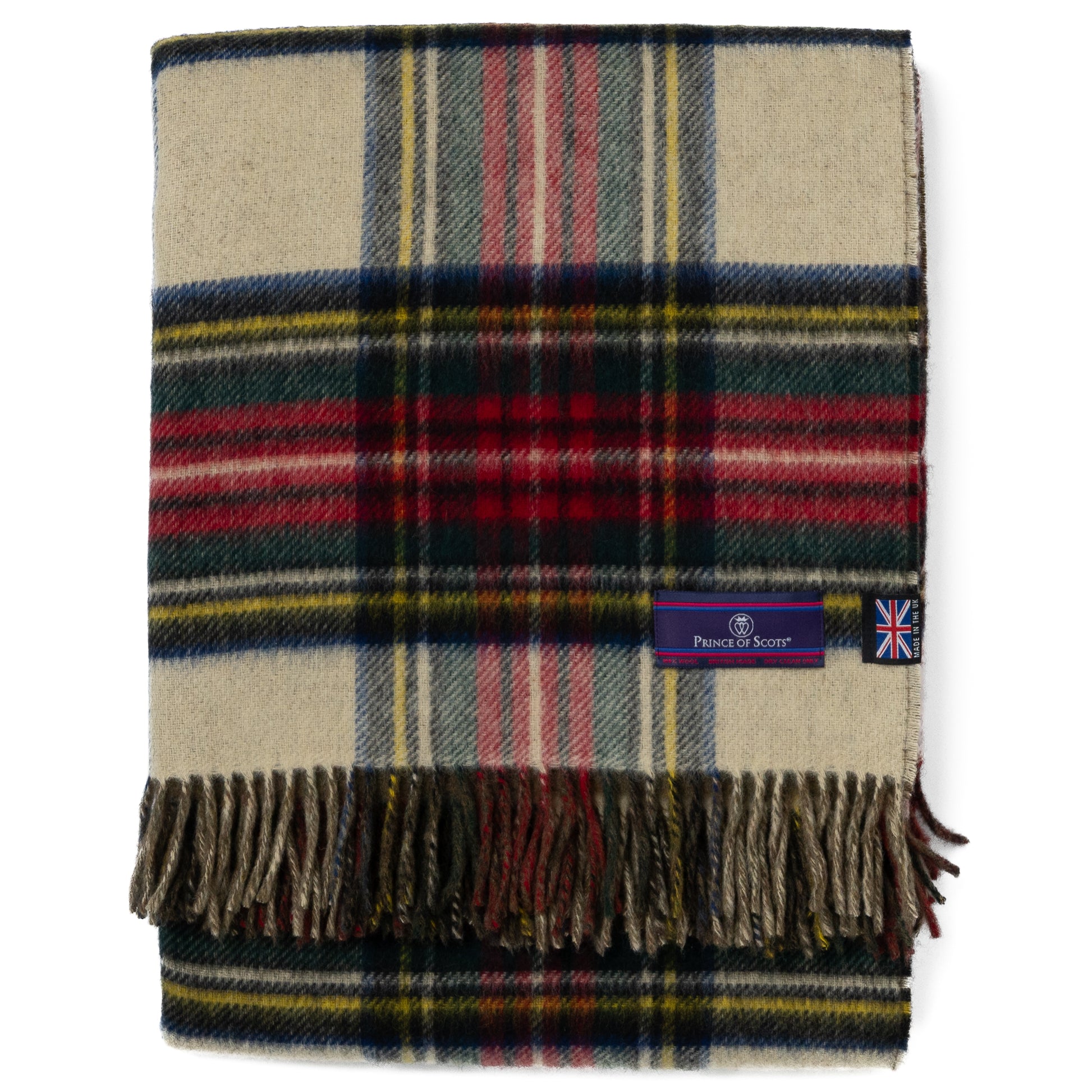 Prince of Scots Double Merino (Antiqued Dress Stewart)-Throws and Blankets-[bar code]-Prince of Scots