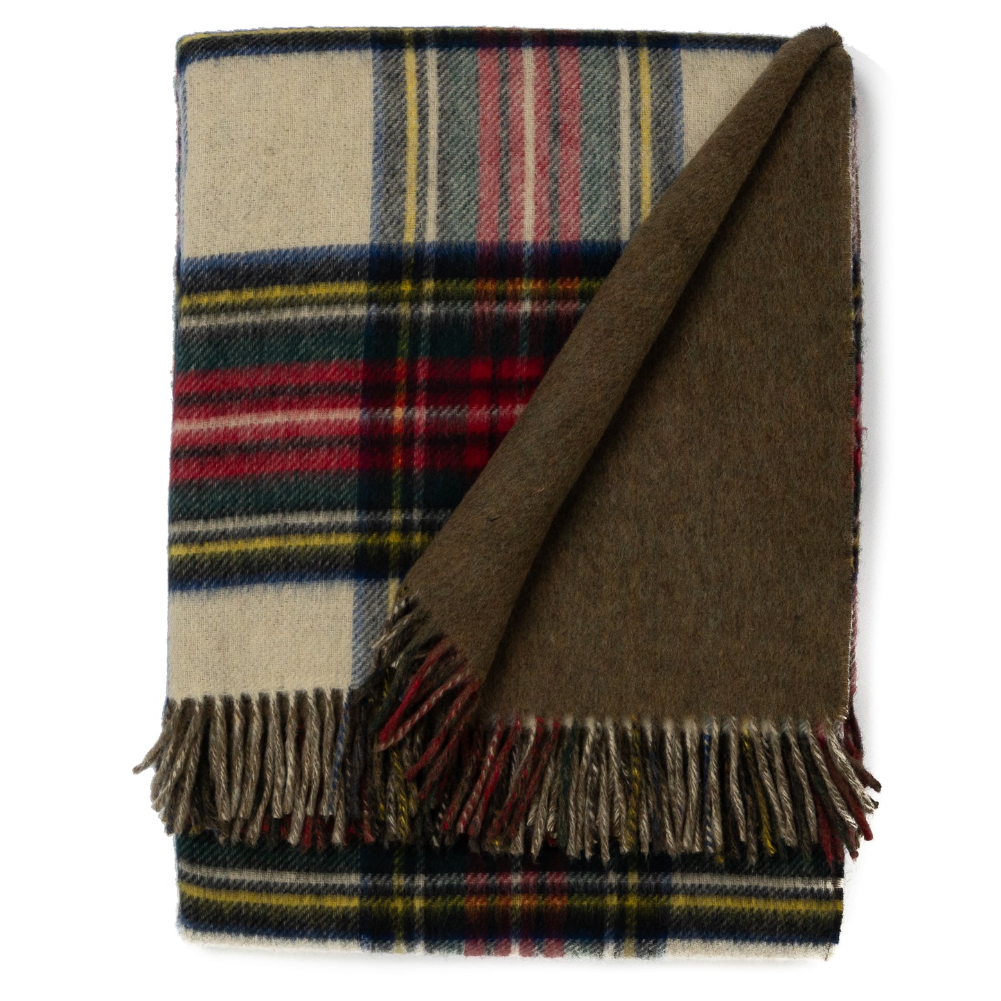 Prince of Scots Double Merino (Antiqued Dress Stewart)-Throws and Blankets-[bar code]-Prince of Scots