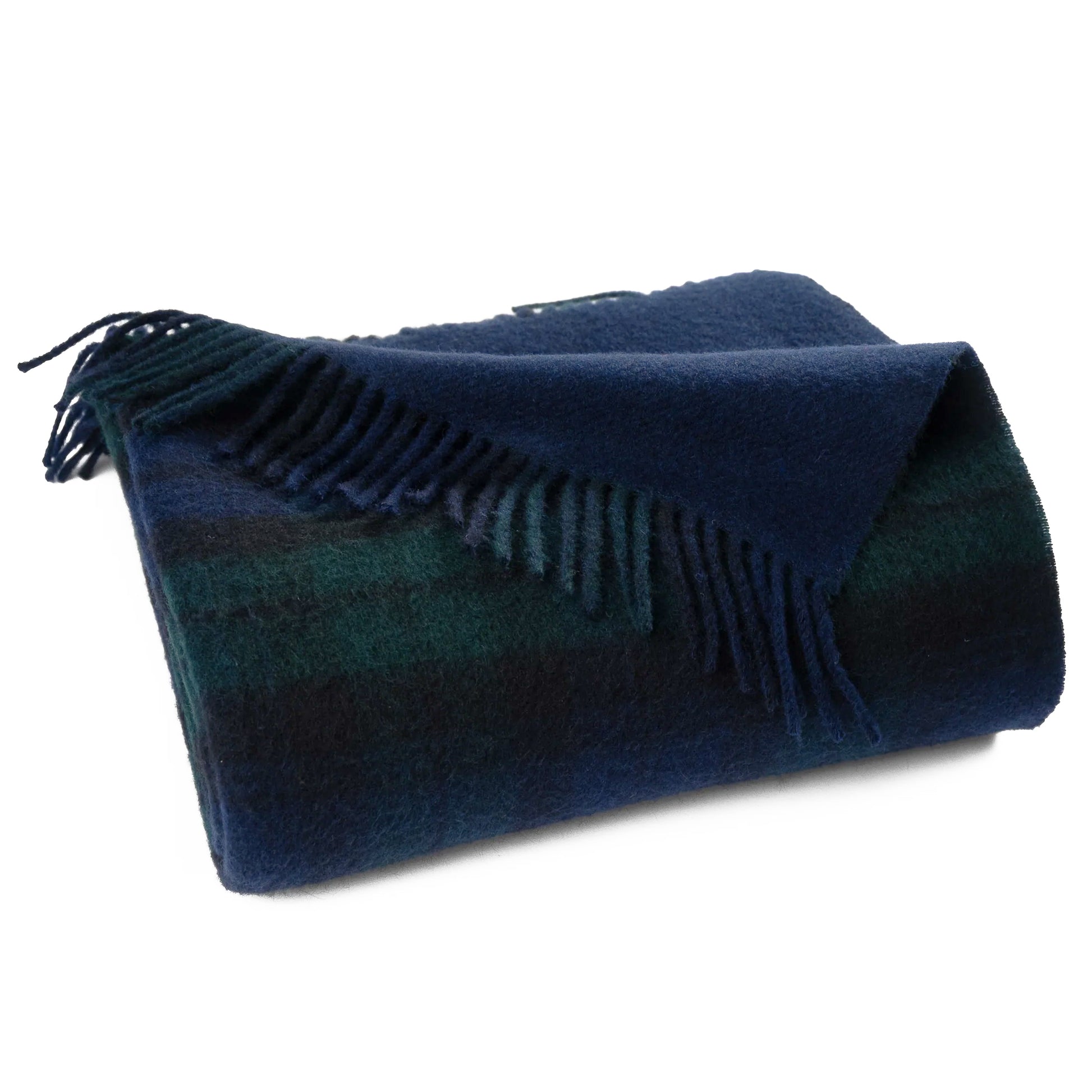 Prince of Scots Double Merino Reversible Throw (Black Watch)-Throws and Blankets-[bar code]-Prince of Scots