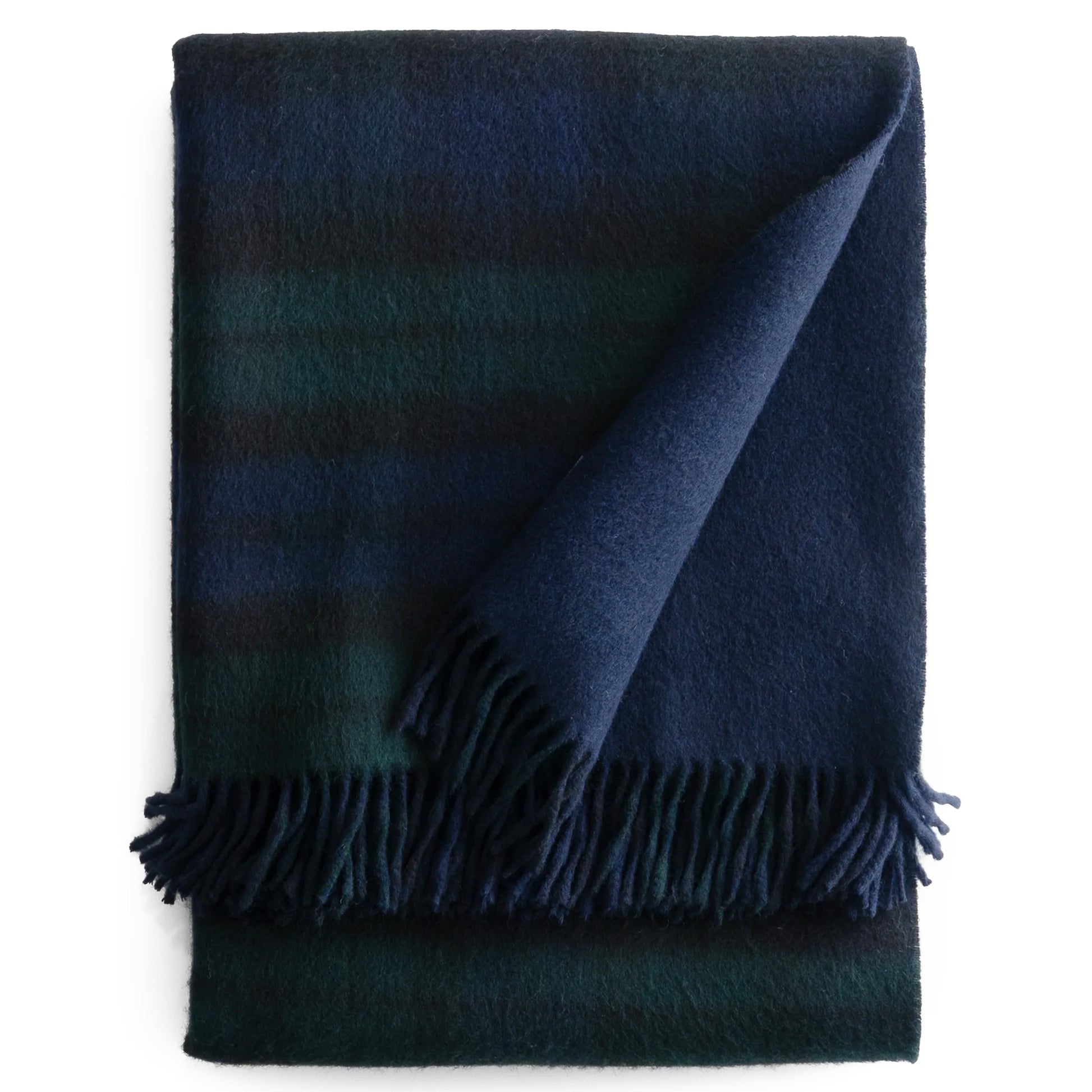 Prince of Scots Double Merino Reversible Throw (Black Watch)-Throws and Blankets-[bar code]-Prince of Scots