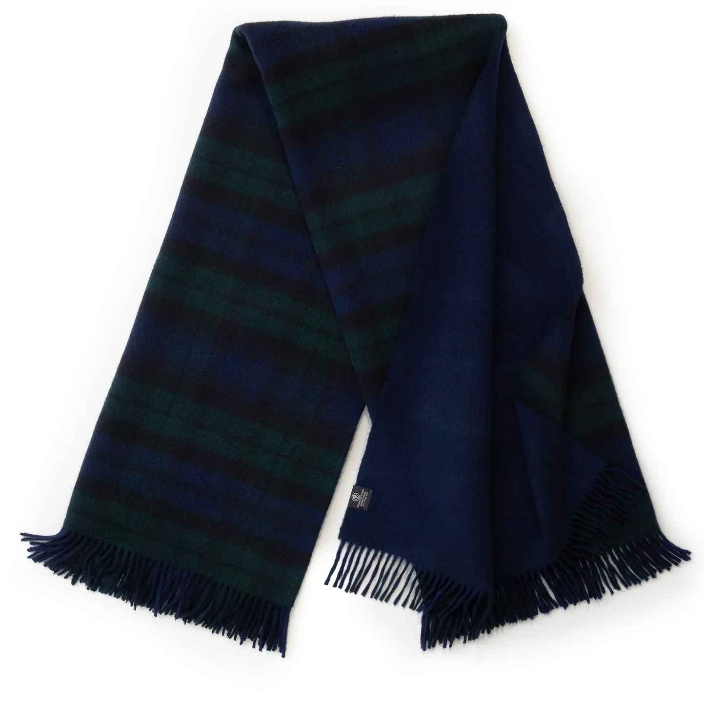 Prince of Scots Double Merino Reversible Throw (Black Watch)-Throws and Blankets-[bar code]-Prince of Scots
