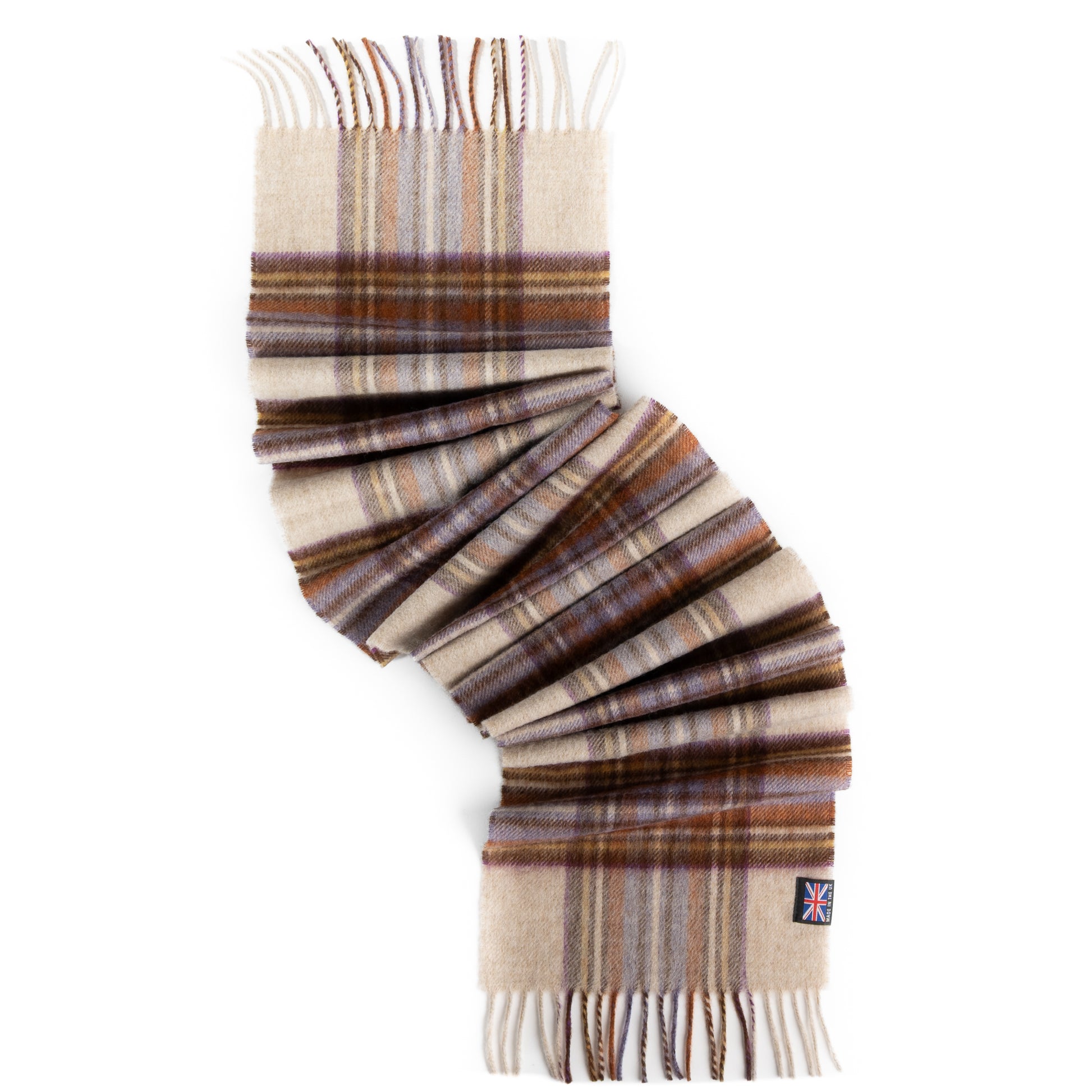 Prince of Scots Fringed Merino Wool Scarf (Dress Heather Stewart)-scarf-[bar code]-Prince of Scots