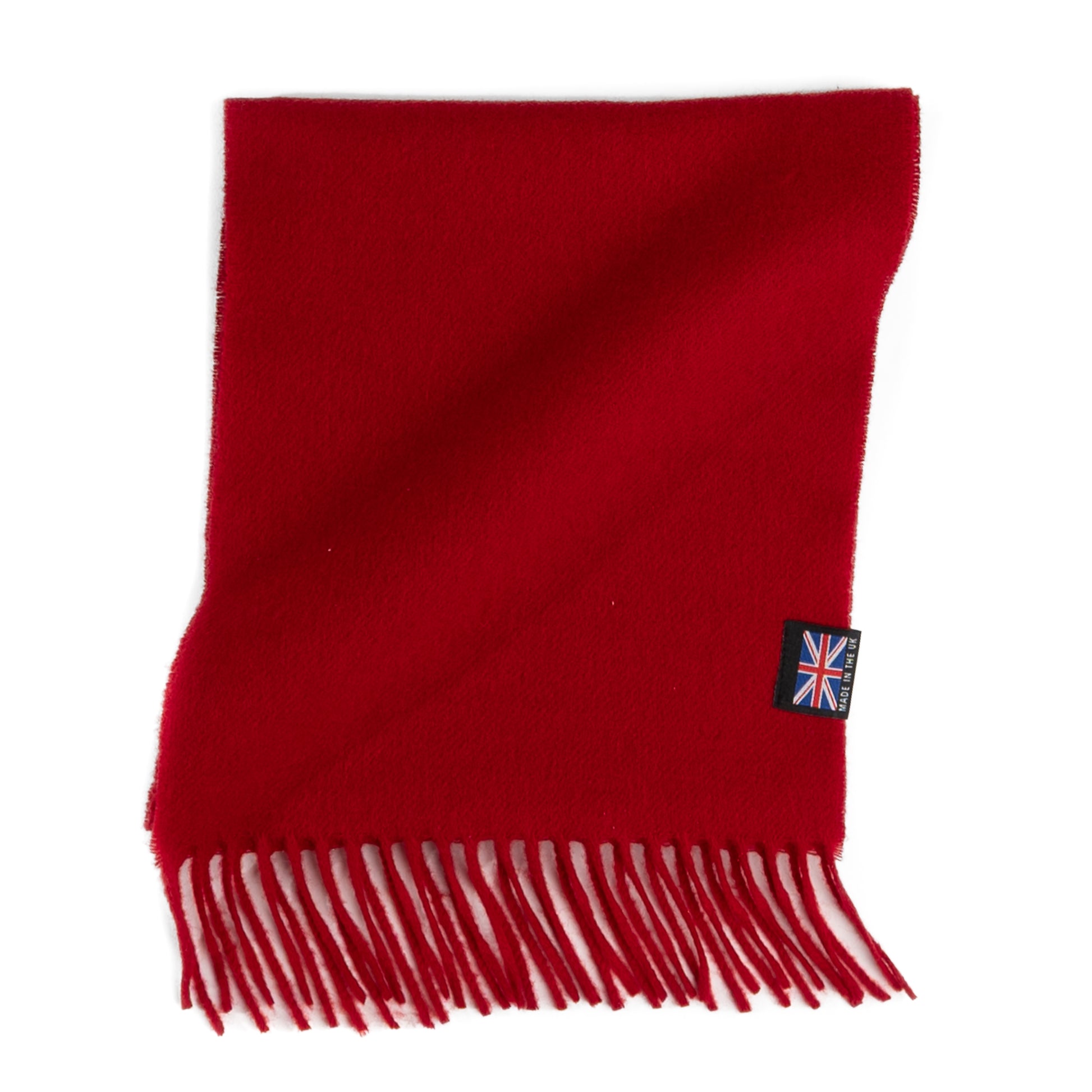 Prince of Scots Fringed Merino Wool Scarf (Red)-scarf-[bar code]-Prince of Scots