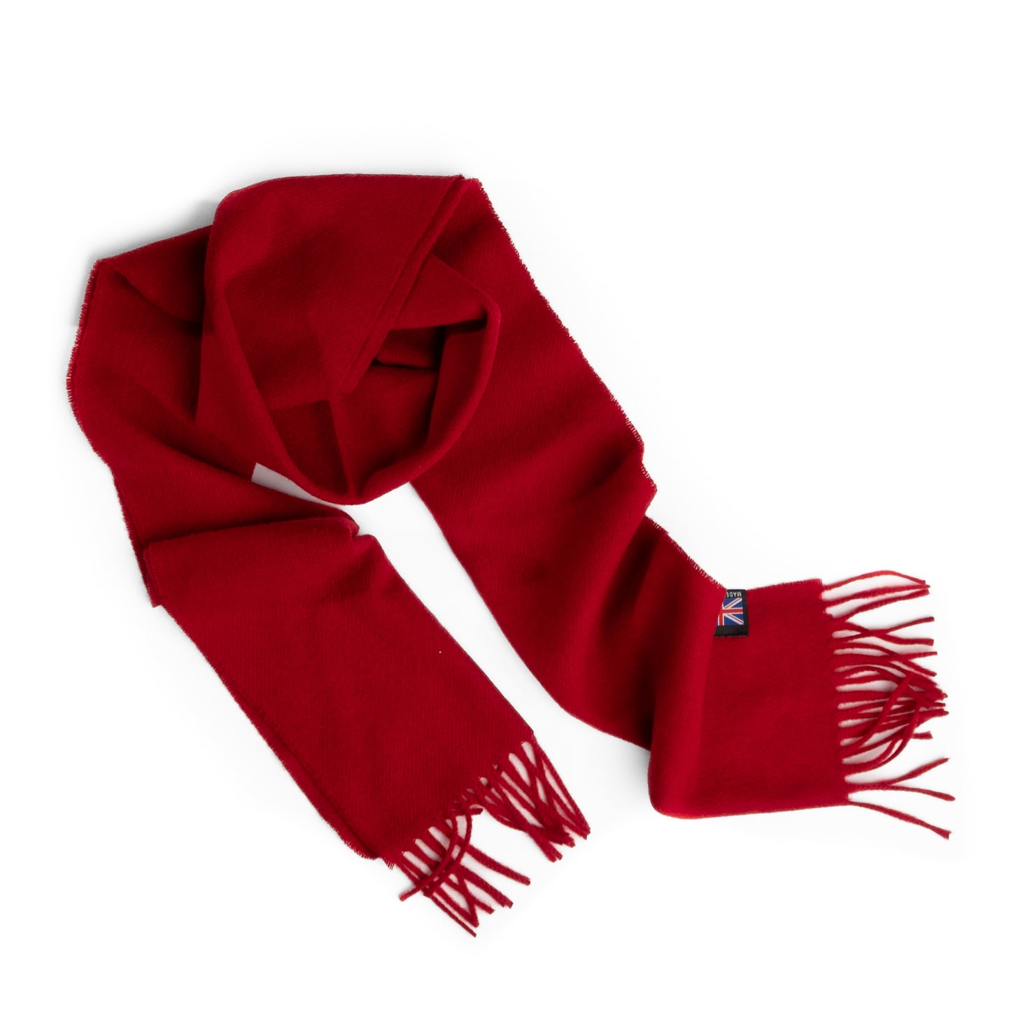Prince of Scots Fringed Merino Wool Scarf (Red)-scarf-[bar code]-Prince of Scots