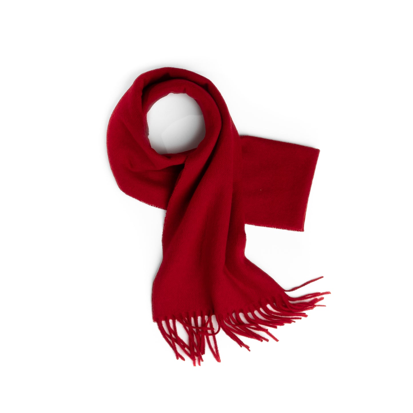 Prince of Scots Fringed Merino Wool Scarf (Red)-scarf-[bar code]-Prince of Scots