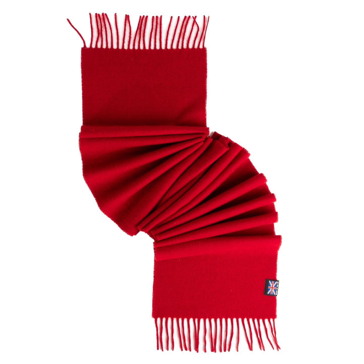Prince of Scots Fringed Merino Wool Scarf (Red)-scarf-[bar code]-Prince of Scots