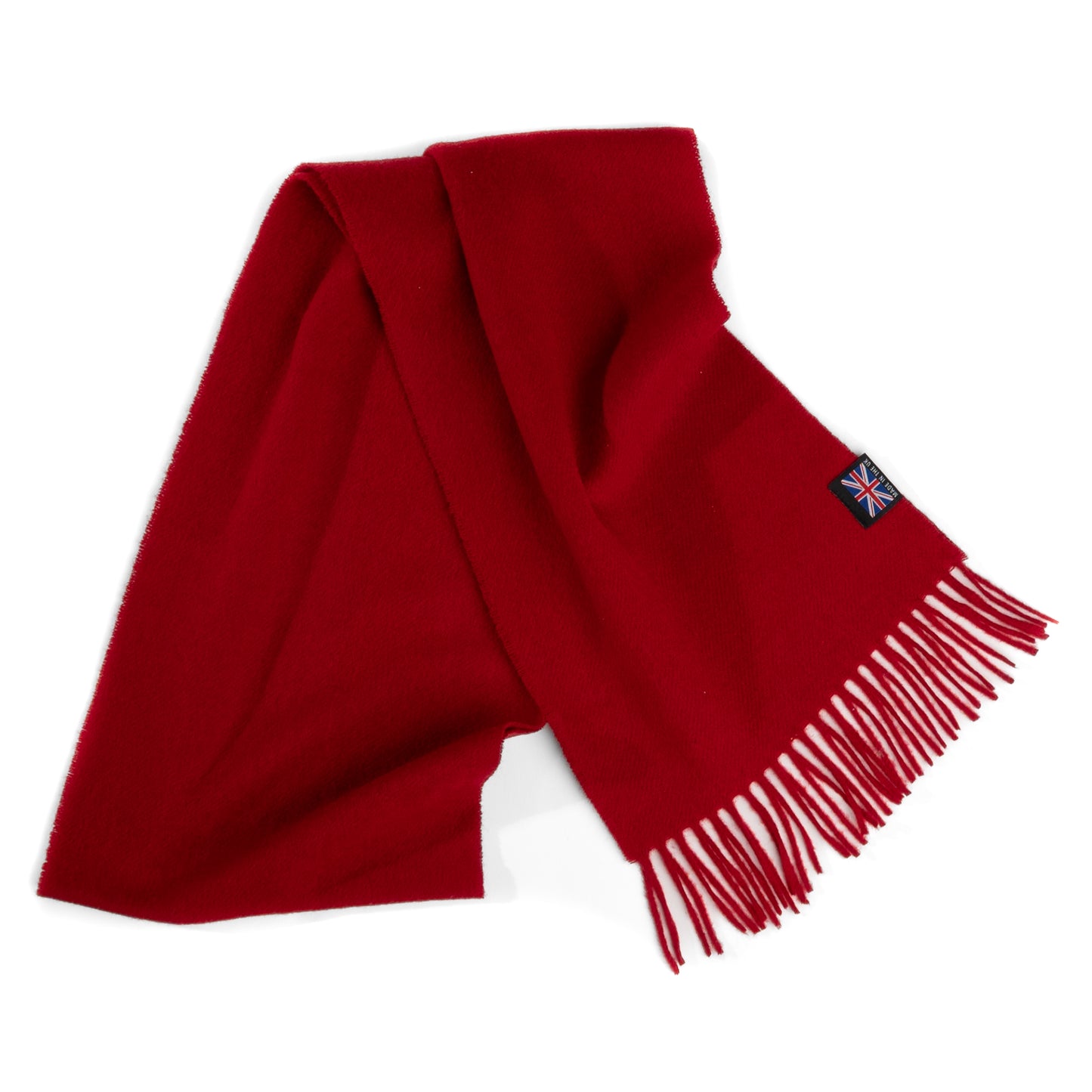 Prince of Scots Fringed Merino Wool Scarf (Red)-scarf-[bar code]-Prince of Scots