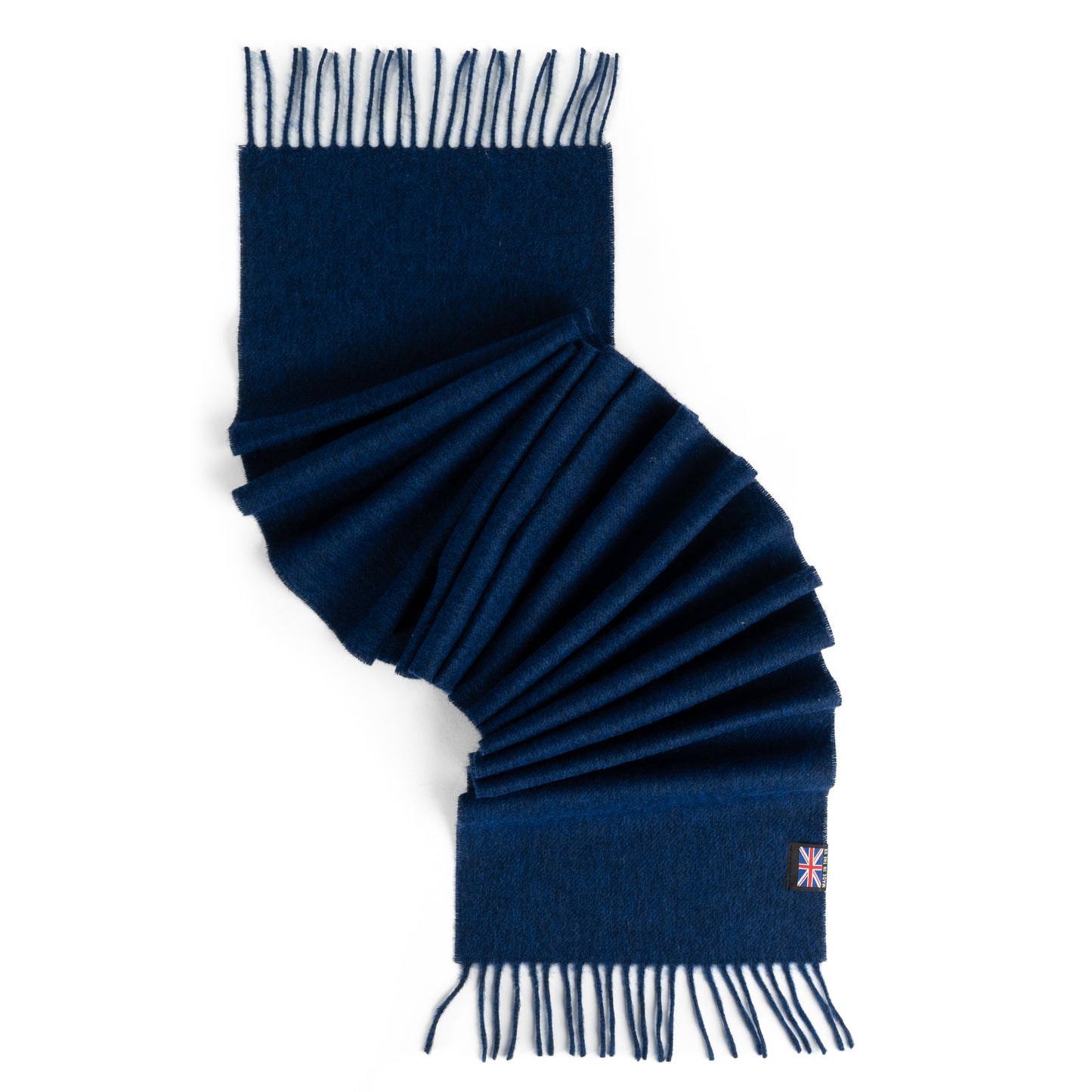 Prince of Scots Fringed Merino Wool Scarf (Royal)-scarf-[bar code]-Prince of Scots
