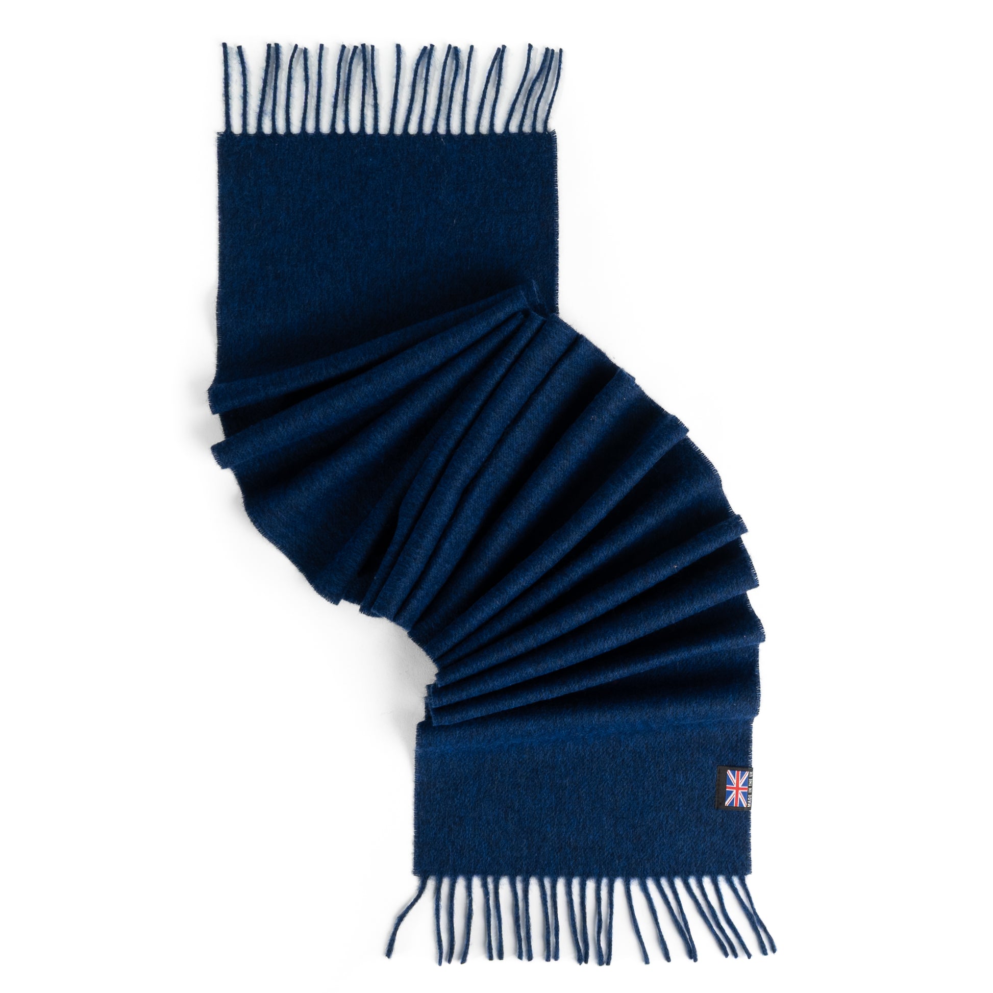 Prince of Scots Fringed Merino Wool Scarf (Royal)-scarf-[bar code]-Prince of Scots