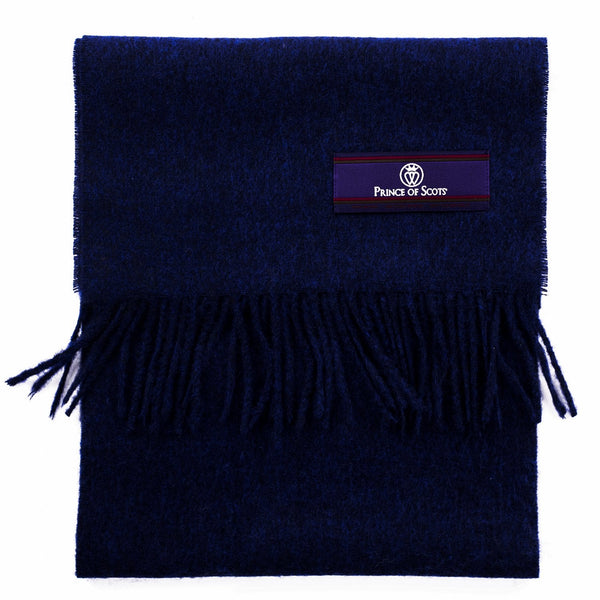 Prince of Scots Fringed Merino Wool Scarf (Royal)-scarf-Prince of Scots-PrinceRoyal-810032759803-Prince of Scots