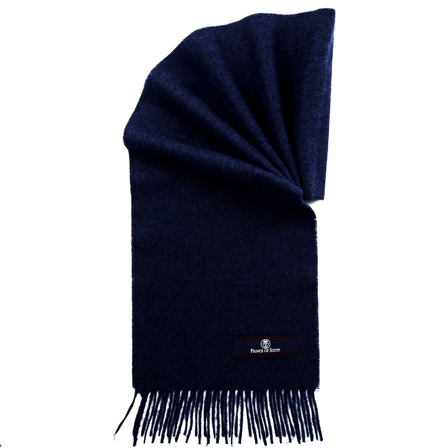 Prince of Scots Fringed Merino Wool Scarf (Royal)-scarf-Prince of Scots-PrinceRoyal-810032759803-Prince of Scots