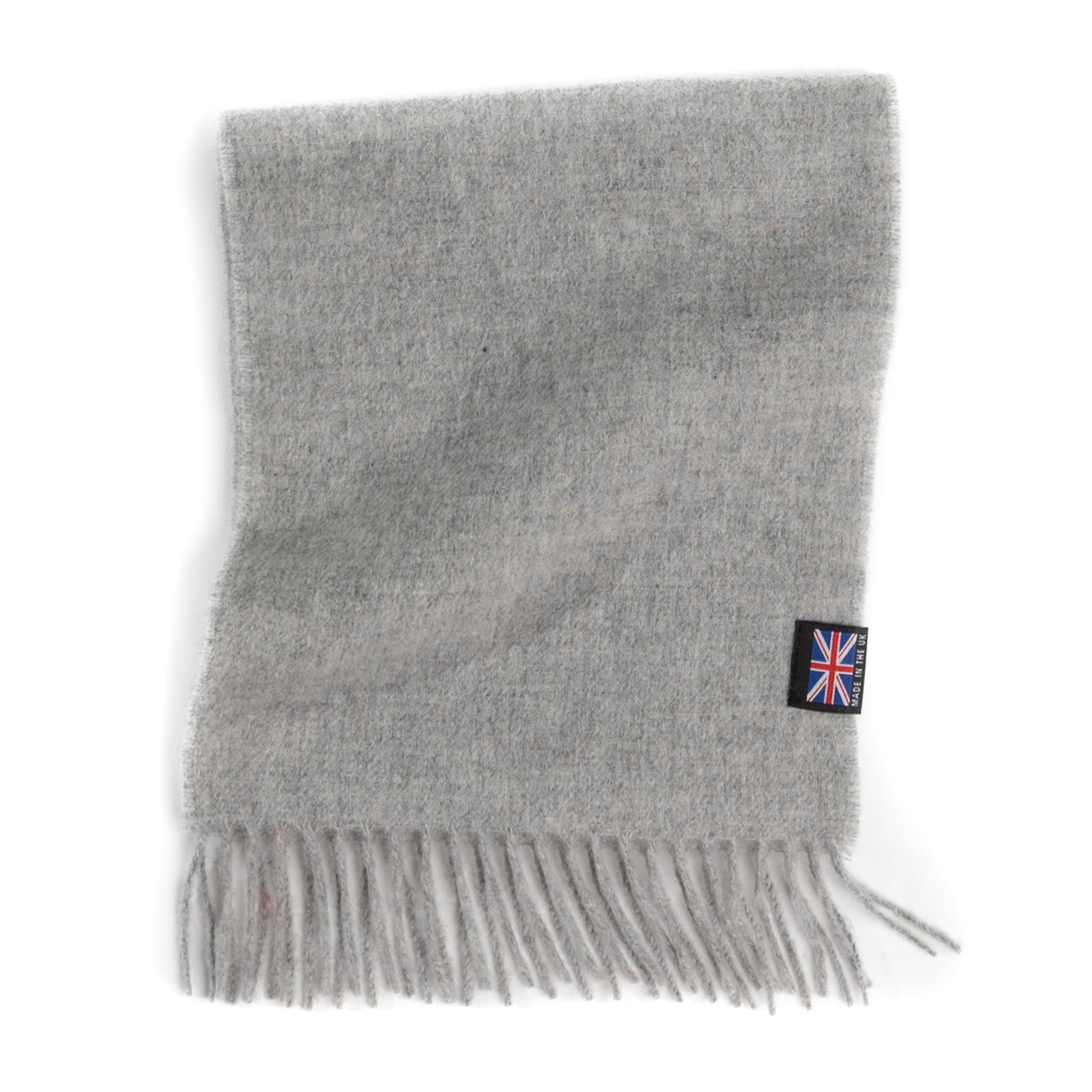 Prince of Scots Fringed Merino Wool Scarf (Silver)-scarf-[bar code]-Prince of Scots