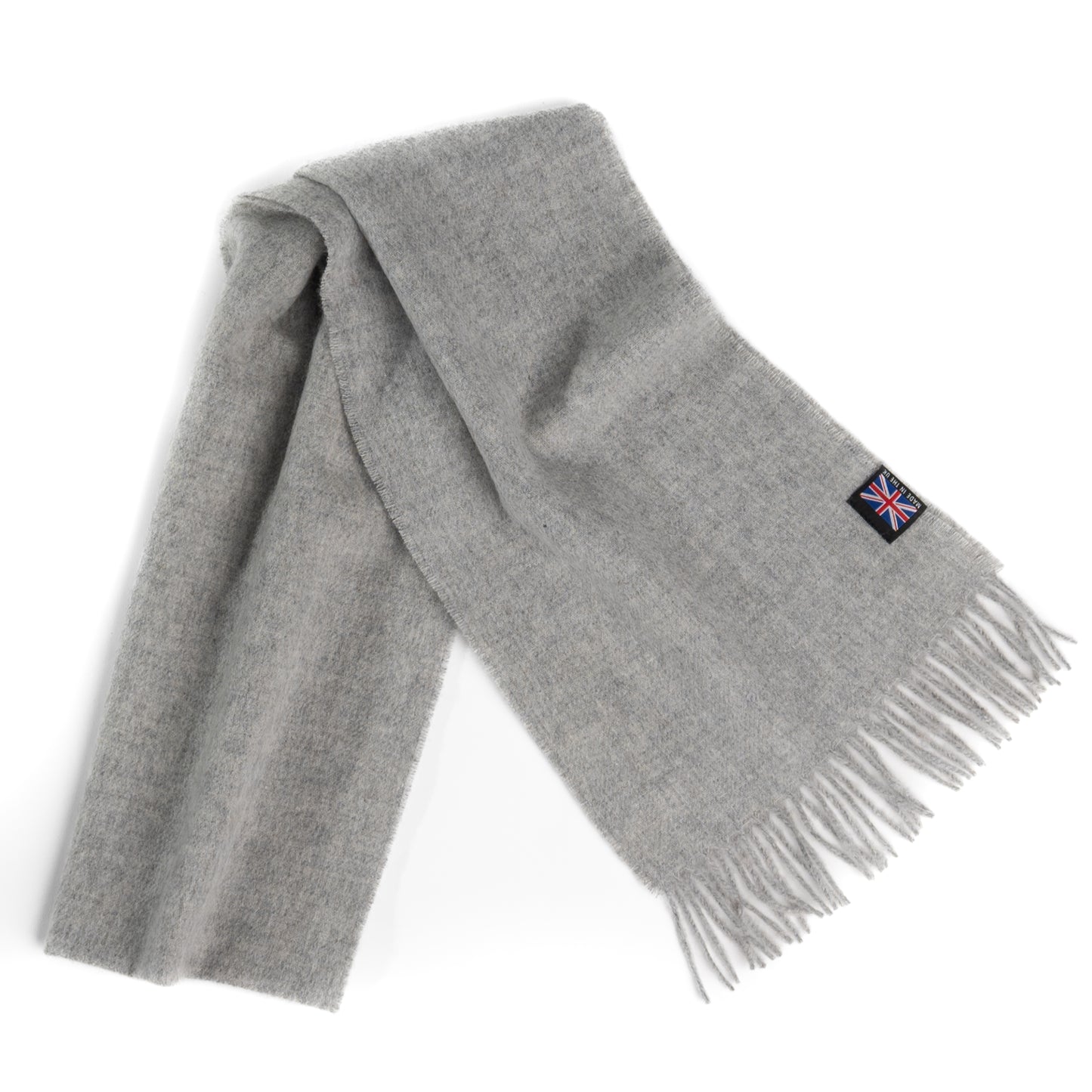 Prince of Scots Fringed Merino Wool Scarf (Silver)-scarf-[bar code]-Prince of Scots