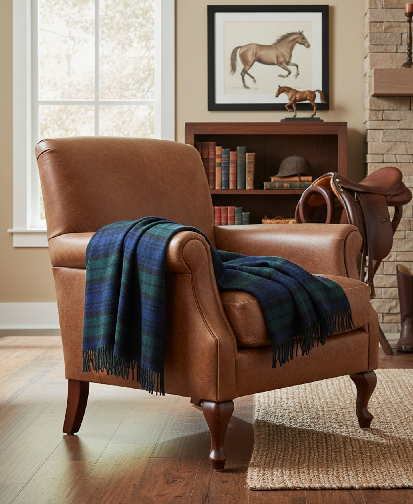 Prince of Scots Highland Tartan Tweed Merino Wool Throw ~ Black Watch ~-Throws and Blankets-[bar code]-Prince of Scots