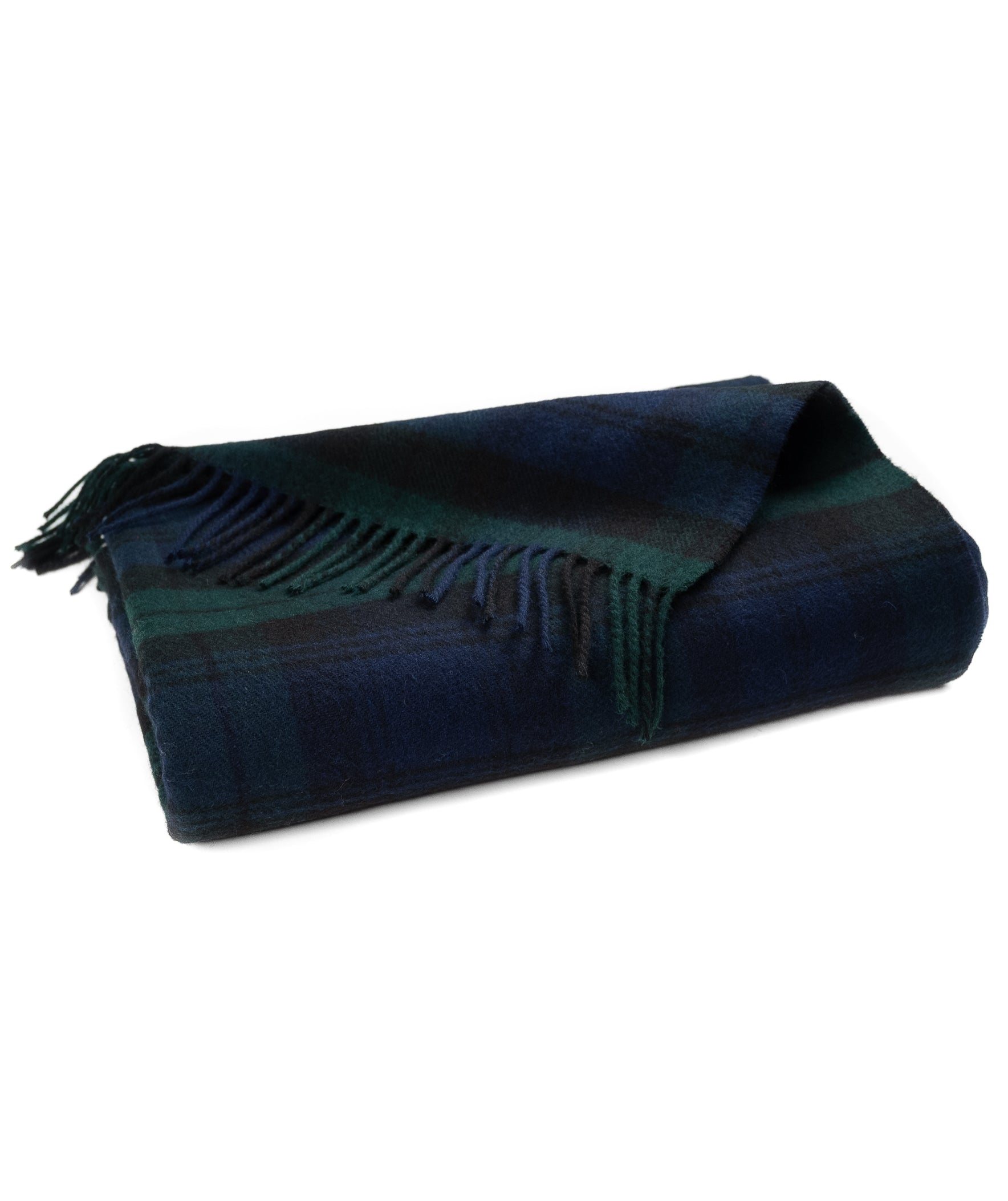 Prince of Scots Highland Tartan Tweed Merino Wool Throw ~ Black Watch ~-Throws and Blankets-[bar code]-Prince of Scots