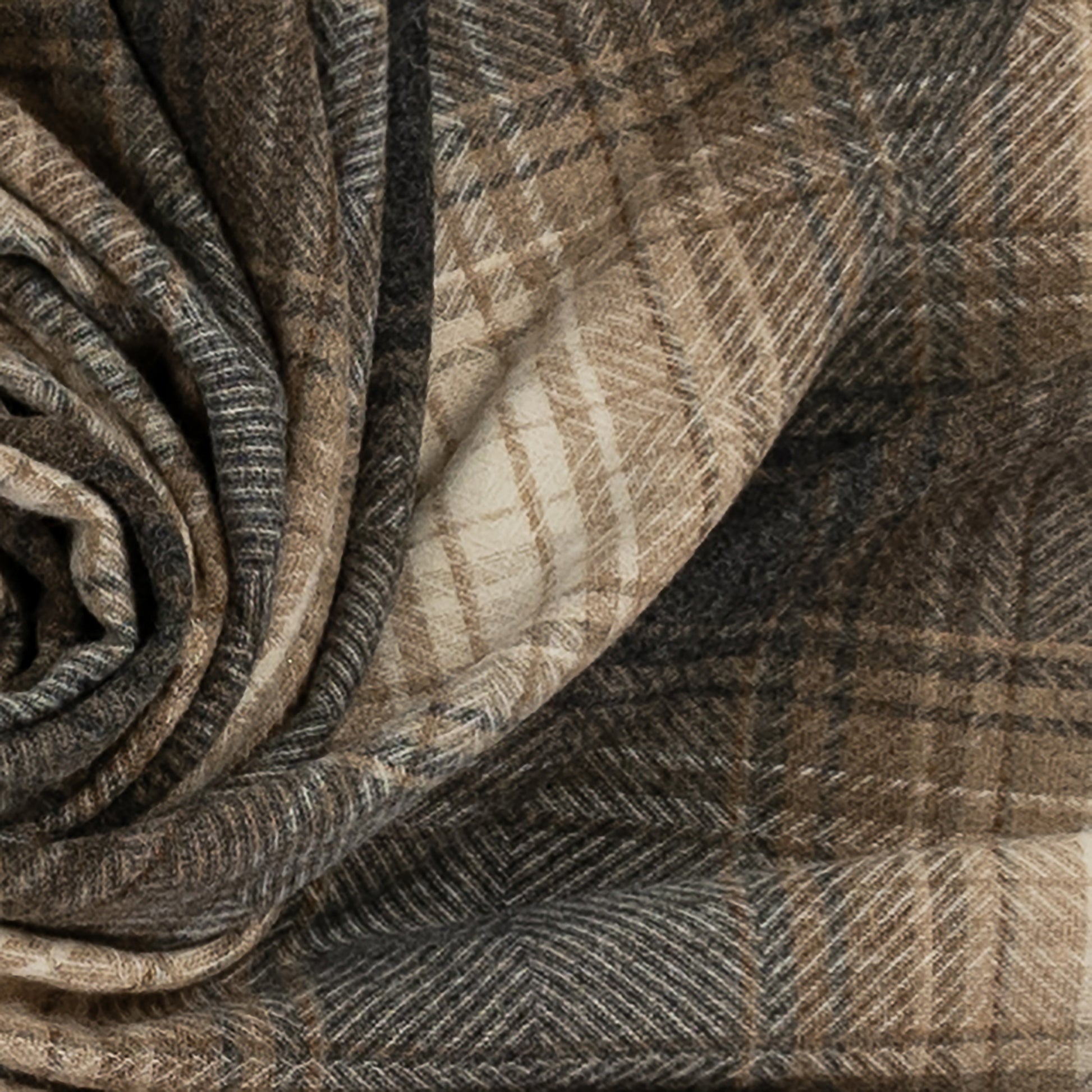 Highland Tweeds Shetland Lambswool Ombre Throw (Natural) Available 4/25-Throws and Blankets-[bar code]-Prince of Scots