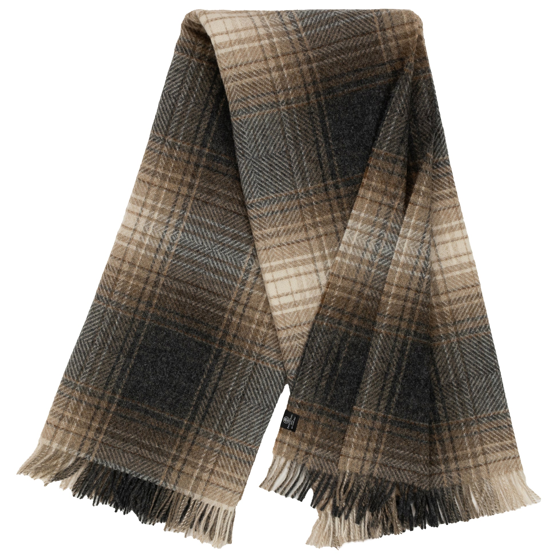Highland Tweeds Shetland Lambswool Ombre Throw (Natural)Throws and Blankets-[bar code]-Prince of Scots