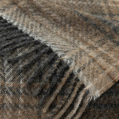 Prince of Scots Highland Tweeds Shetland Lambswool Ombre Throw – Natural-Throws and Blankets-[bar code]-Prince of Scots