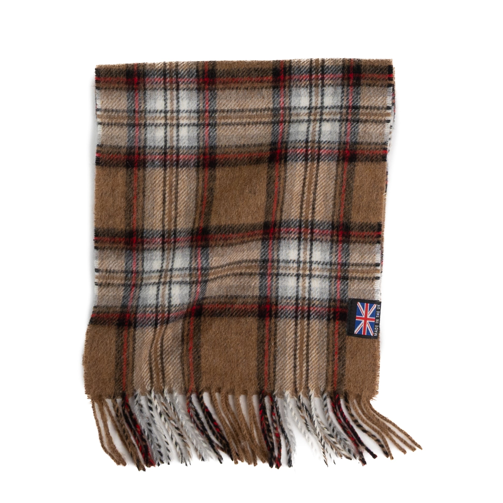 Prince of Scots Merino Lambswool Tartan Scarf (Camel Stewart)-Gifts-[bar code]-Prince of Scots